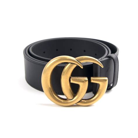 black gucci belt gg|Gucci belt with gold buckle.